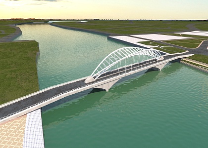 Ningbo Jiangkou Bridge 3d model