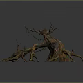 Wooden Stone Decorative Root Sculpture with Natural Vines and Green Moss for Artistic Decoration