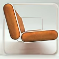 Modern Orange Blue Sofa and Teapoy Set With White Frame and Stylish Design