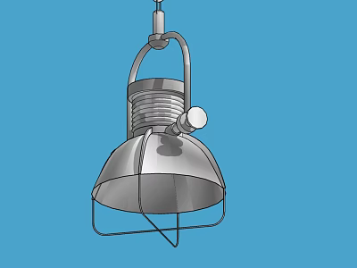 Industrial LOFT chandelier 3d model