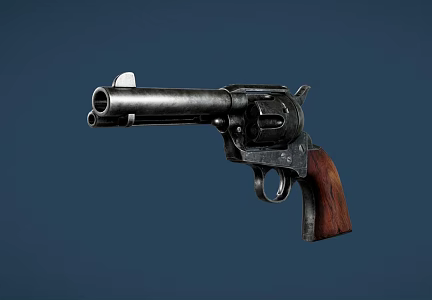 revolver SAA weapon pistol 3d model