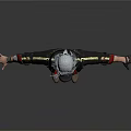 3D Character Model Wearing Black Jacket Red Lining Cap Black Pants And Boots
