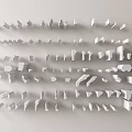 European-style gypsum line corner line carved decorative line top corner line yin corner line skirting line ceiling corner line waist line 3d model