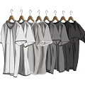 Men's T-shirt with short sleeves 3d model