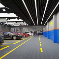 4S Dealership Auto Beauty Workshop With Vehicle In Service Bay And Modern Grooming Facility