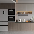 Modern Open Kitchen Interior Design With White And Wooden Cabinets Island Counter And Appliances