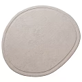 Textured Circular Rug in Light Beige for Modern Living Room Decor