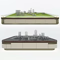 Advanced Commercial Equipment Showcasing City Architectural Models On Display Platforms 3d model