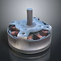 Mechanical Equipment Component With Metal Casing Central Shaft Copper Windings And Mounting Holes