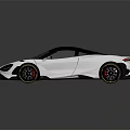 White Sports Car With Sleek Modern Design Black Roof And Black Wheels
