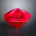 Vibrant Red Flower Shaped Decorative Household Item With Glossy Smooth Surface