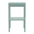 Minimalist Light Green Chest of Drawers With Metal Frame And Open Shelf