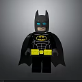 Lego Batman Toy Figure With Black Cape Yellow Belt And Blue Eyes
