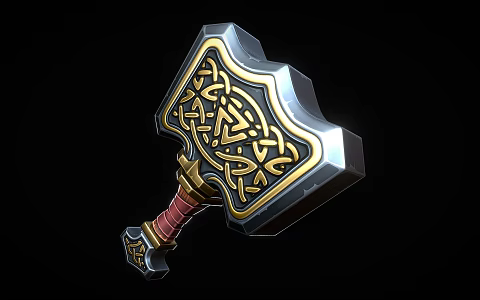 Modern Hammer Thor's Hammer Fantasy Weapon 3d model