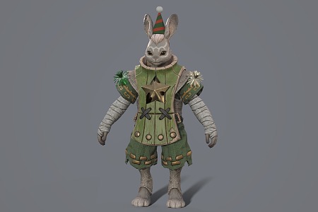 Rabbit Warrior Game Role 3d model