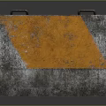 Heavy Duty Concrete Road Barrier With Orange Warning Section And Handles For Construction Zones