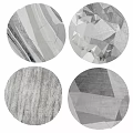 Stylish Modern Round Rugs with Various Geometric Patterns and Textured Details 3d model