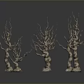 Artistic Natural Wood Stone Tree Trunks Decorative Ornaments With Unique Texture
