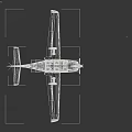 Small White Airplane With Green Stripes Single Engine Fixed Wing