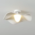 Modern Stylish Ceiling Lights With Wave Shaped And Circular Gold White Designs 3d model