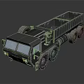 Heavy Duty Truck With Multiple Wheels Open Bed And Metallic Finish Design