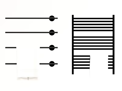 Black Linear Decorative Strips And Horizontal Vertical Design Elements 3d model