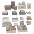 Neatly Stacked Various Clothes With Storage Boxes And Organized Drawer Storage