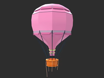 Cartoon Hot Air Balloon Cartoon Style Hot Air Balloon Aircraft Spacecraft Aircraft Hydrogen Balloon Cartoon Hot Air Balloon 3d model