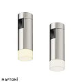Modern Indoor Cylindrical Silver Metal Ceiling Lights With White Shade