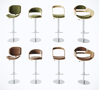 Modern Bar Chair Bar Chair Combination 3d model