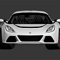 Lotus White Sports Car With Black Roof Stripe And Sleek Aerodynamic Body