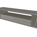 Modern Wooden TV Stand With Drawer Storage Open Shelf And Gold Metal Accents