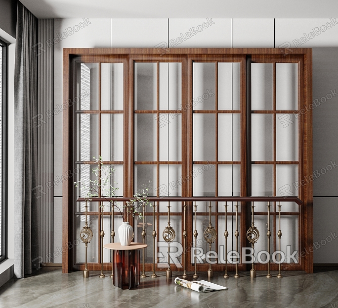 American guardrail balcony sliding door combination model