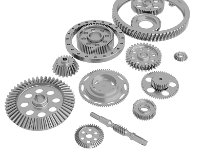Durable Metal Hardware Tools Featuring Various Gears And Mechanical Parts For Engineering 3d model