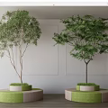 Modern Tree Pool Green Tree Pool 3d model