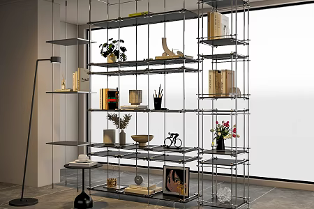 Modern Metal Storage Rack 3d model