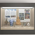 New Chinese Cultural Relics Display Cabinet Display Cabinet Display Tools 3d model