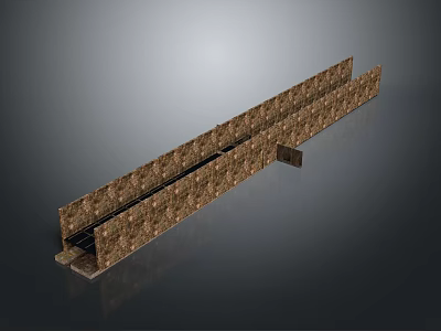Car Frame Structure With Textured Metal Surface And Reinforced Support Components 3d model