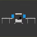 Blue And White Security Scanner With Conveyor Belt For Baggage Screening Equipment