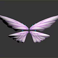 Detailed Butterfly Wings With Vibrant Purple Hues And Blue Accents On Studio Background
