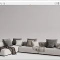 Modern corner sofa multiplayer sofa 3d model