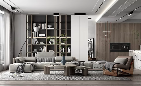 modern living room 3d model