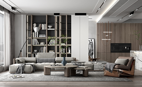 modern living room 3d model