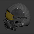 Weapon Tactical Helmet With Silver Metallic Shell Face Shield And Breathing Apparatus