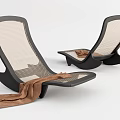 Quiet Lounger Rattan Lounger 3d model