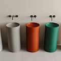 Table basin vertical table basin column basin vertical wash table vertical wash basin faucet 3d model
