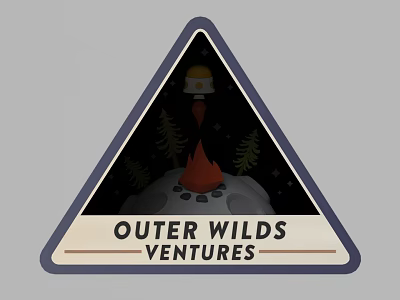 Outer Wilds Ventures Cosmic Adventure With Rocket Campfire Trees And Planet 3d model