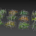 Various Green and Yellow Grass Varieties with Diverse Shapes for Landscaping
