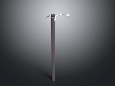 Modern Floor Lamp Furniture With Minimalist Metal Stand And Curved Arm Design 3d model