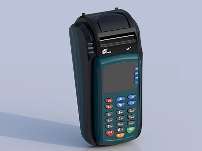 Handheld Business Equipment POS Terminal With Payment Processing And Transaction Functions 3d model
